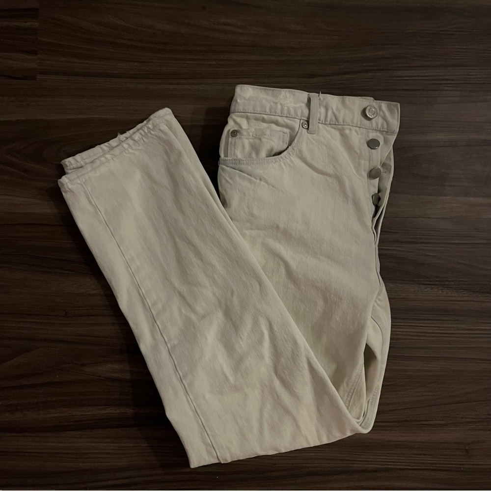 La Vie Rebecca Taylor straight-leg white jeans